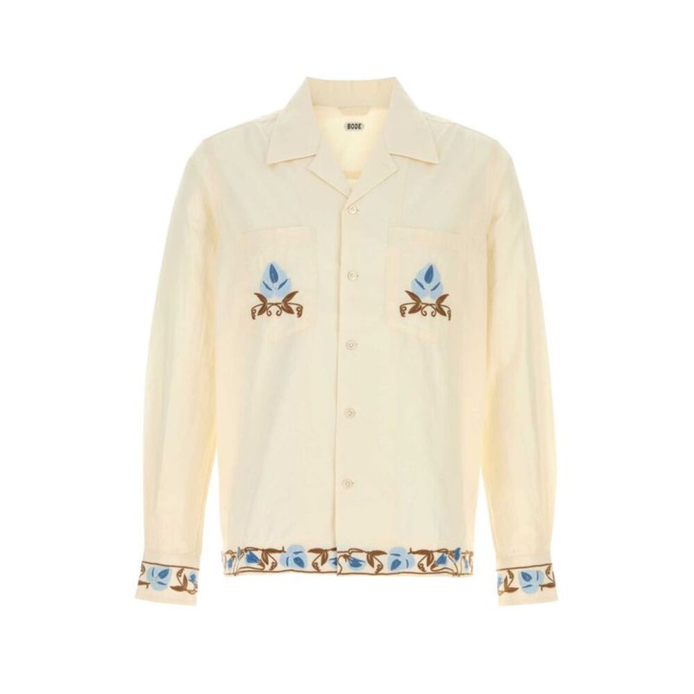 Bode Men Cream Cotton Nouveau Vine Shirt